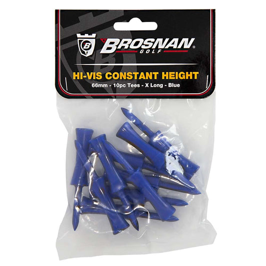 Brosnan Hi-Vis Constant Height Golf Tees 66mm 10pk