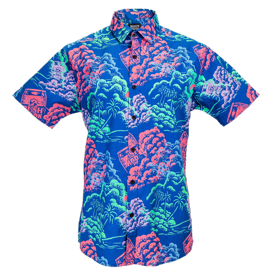 Miami Sunset Button Up T Shirt