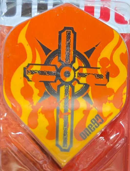 One80 Dart Flights Gladiator Cross and Flames