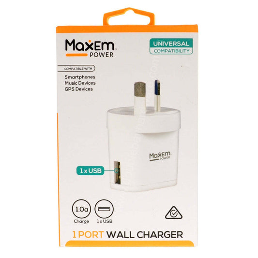 Maxem 1 Port USB-A Wall Charger