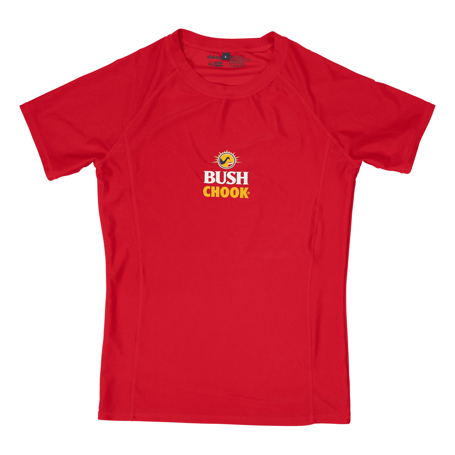 Bush Chook Rashie Short Sleeve Red Large