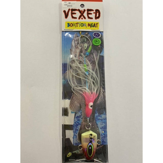 Vexed Bottom Meat Lure 60g SRHG Silver Red Head