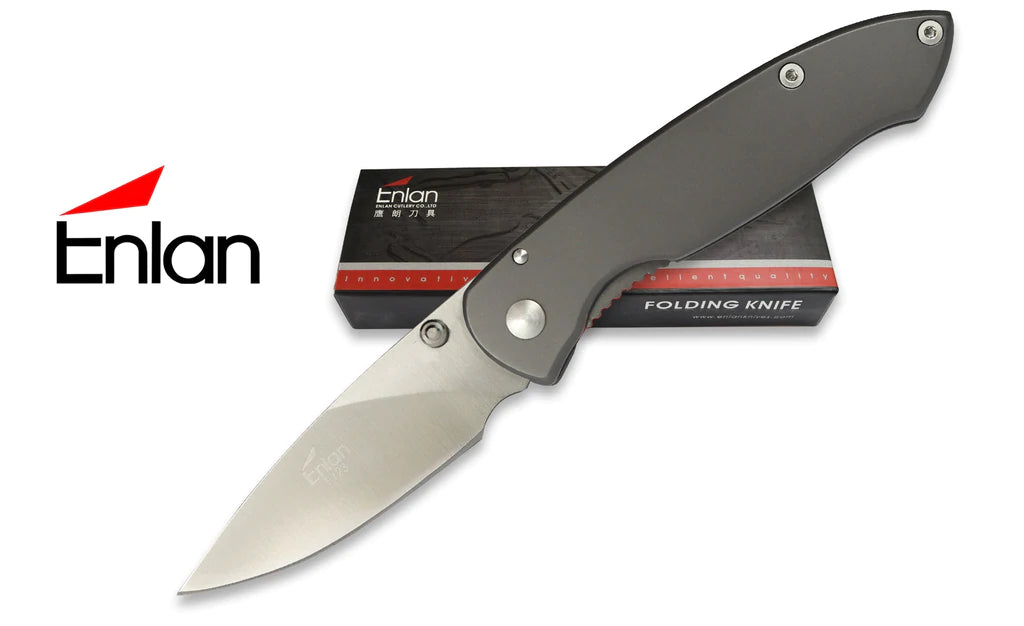 Enlan Grey Ti Coated Folded Knife
