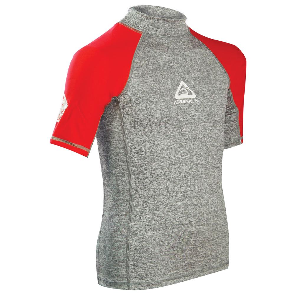 Adrenalin Junior Beach Short Sleeve Rashie Grey/Red