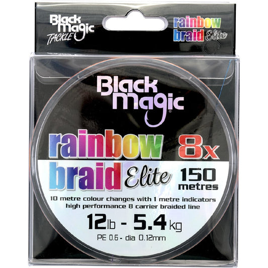 Black Magic Rainbow Braid Elite 12Lb 150m