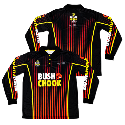 Bush Chook Fishing Shirt Black/Red