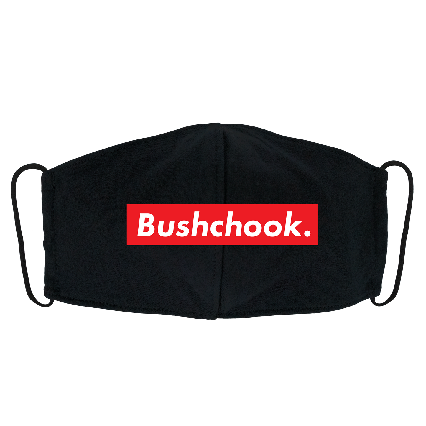 Bush Chook Face Mask Red Writing