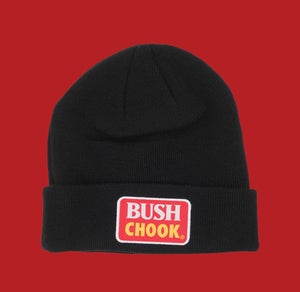 Bush Chook Black Beanie