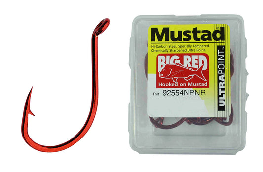 Mustad Big Red Hooks Size 8/0 Qty 25