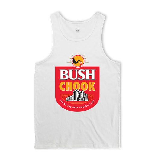 Bush Chook Singlet White XXXL