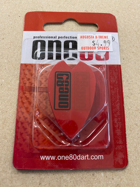 One80 Dart Flights Red Tear Drop