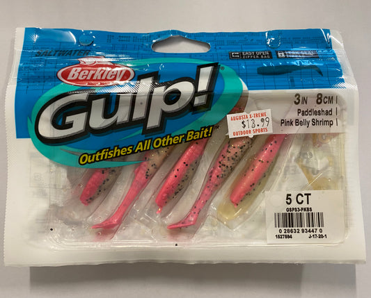 Berkley Gulp Paddleshad Pink Belly Shrimp 3" 8cm