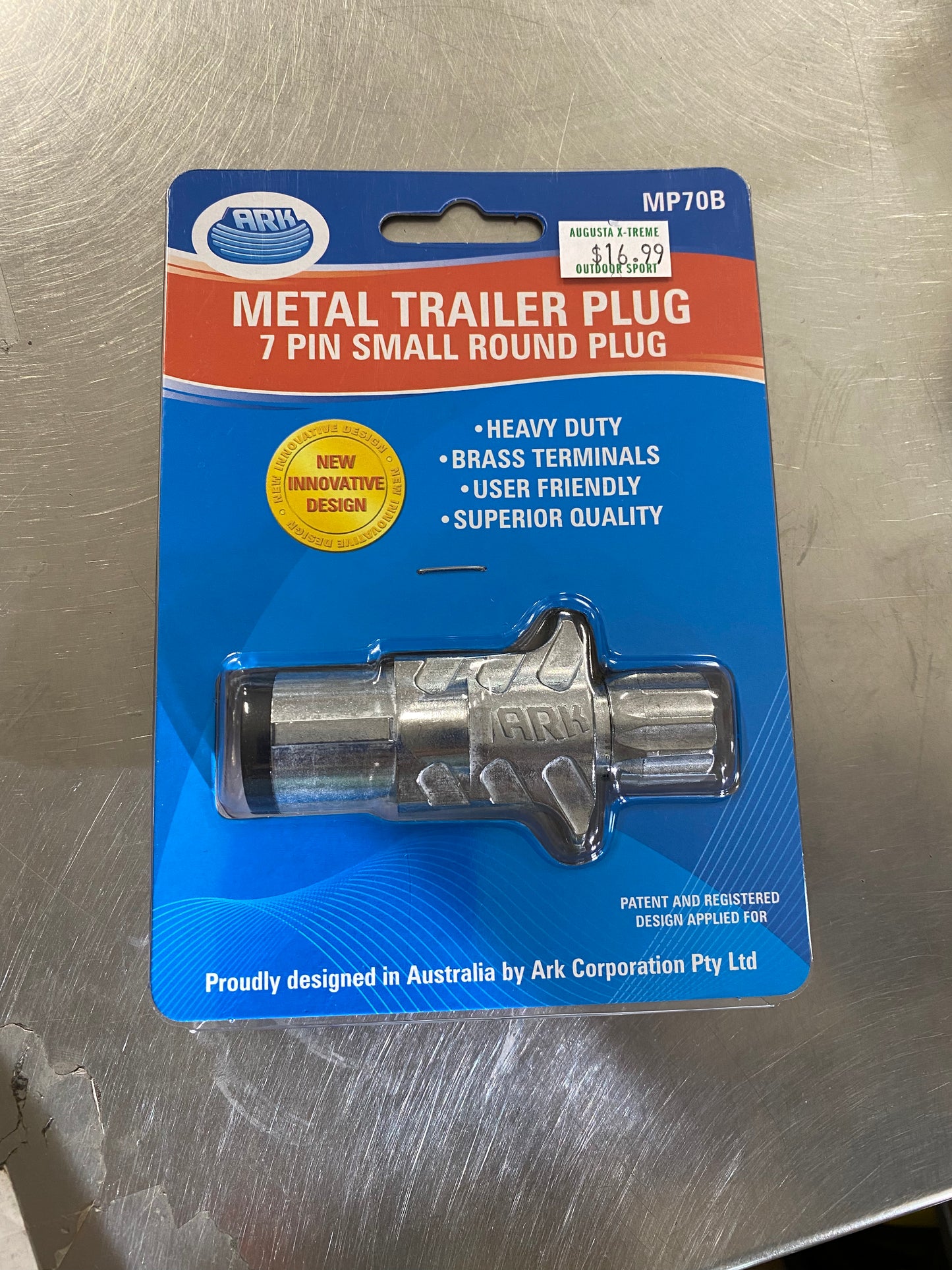 Ark Trailer Plug 7 Pin Small Round Metal