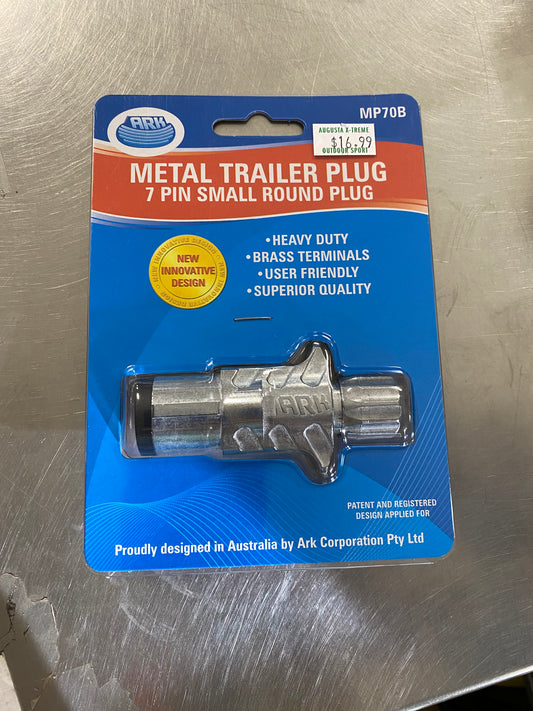 Trailer Plug 7 Pin Small Round Metal
