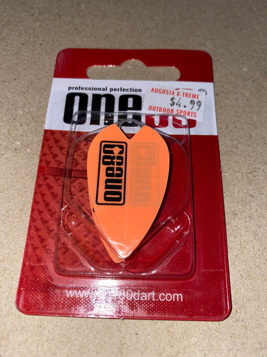 One80 Dart Flights Tear Drop Fluoro Orange