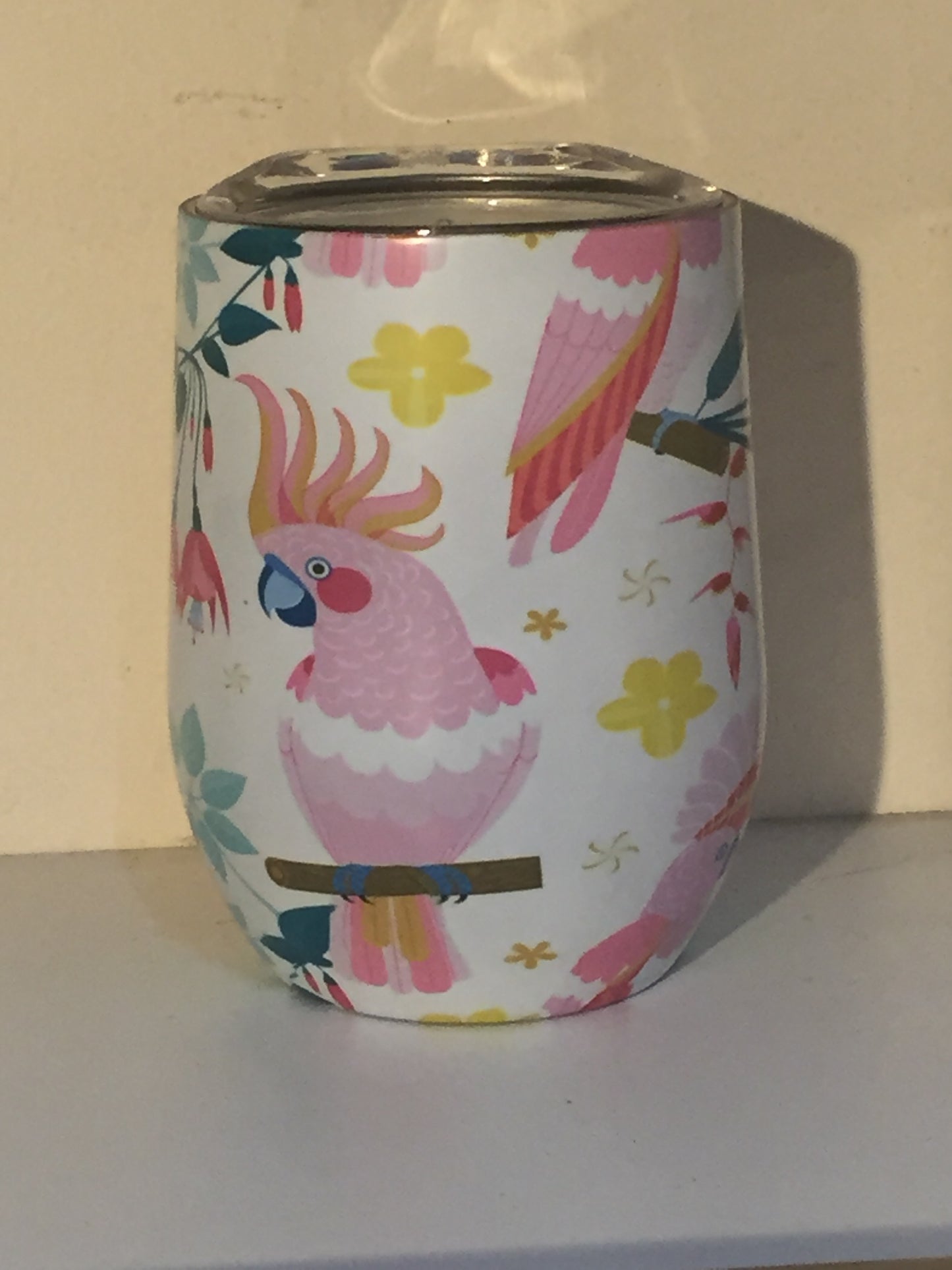 Printed Wine Cup Double Walled Cockatoo 350ml