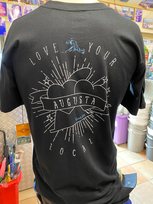 Unisex Augusta T Shirt Small Black Love Your Local