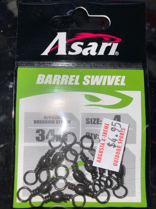 Asari Swivels Barrel Black Size 4 Qty 10