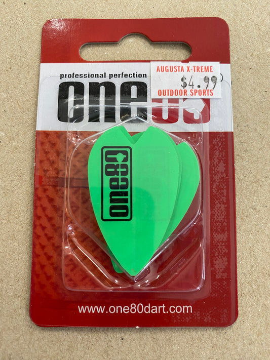 One80 Dart Flights Green Tear Drop