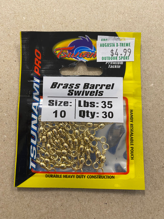 Tsunami Swivel Barrel Brass Size 10 Qty 30