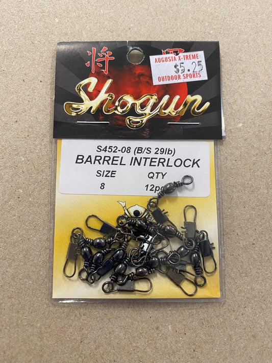 Shogun Swivel Barrel Interlock Size 8 Qty 12