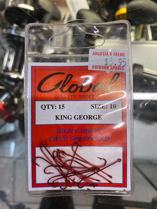 Global Hooks King George Size 10 Qty 15