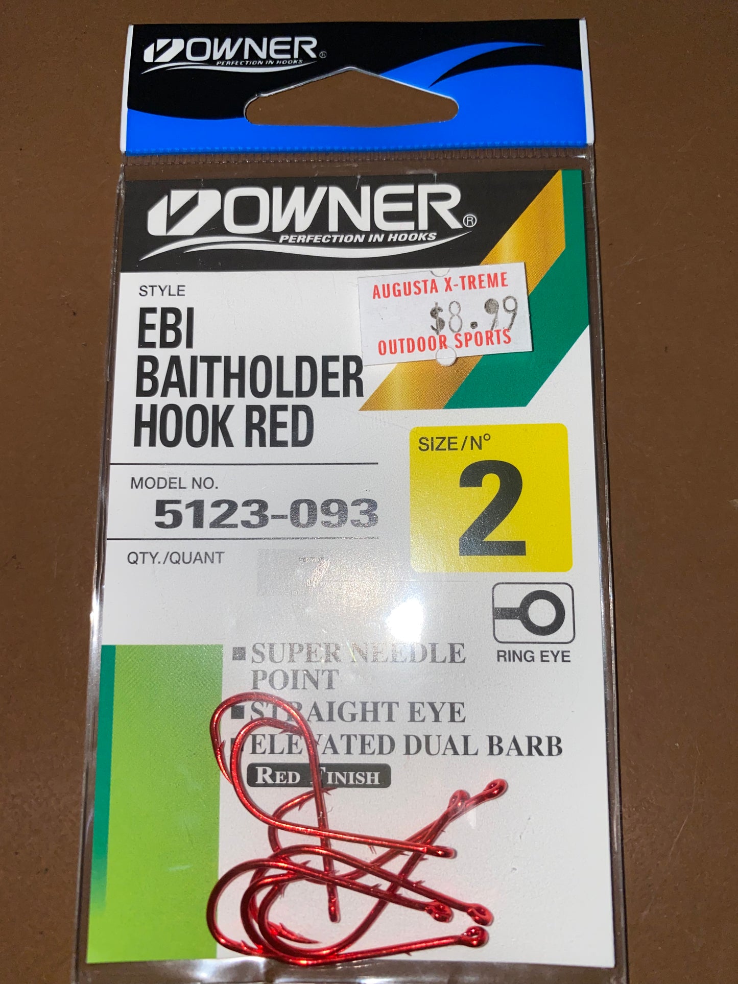 Owner EBI Baitholder Red Hooks