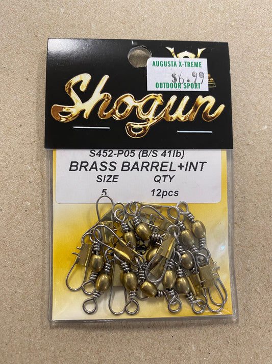 Shogun Brass Barrel Interlock Swivel Size 5 Qty 12