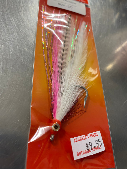 Felty's Flies Flash Deciever Hot Pink/White Size 3/0
