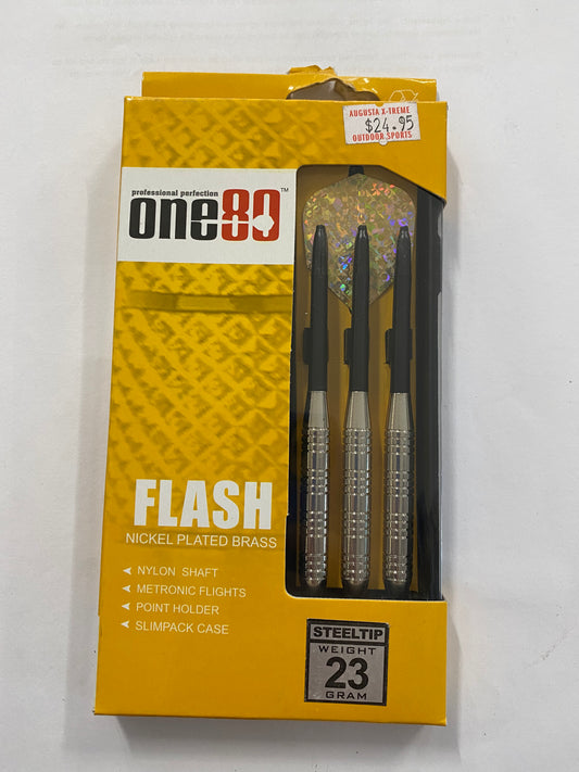 One80 Flash Nickel Plated Brass Darts 23Gm