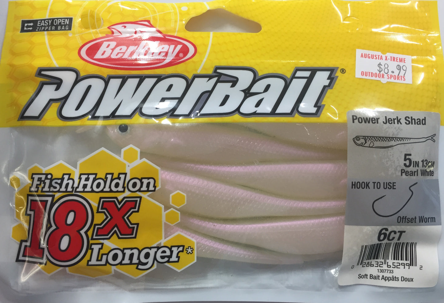 Powerbait Jerk Shad 5in/13cm Pearl White