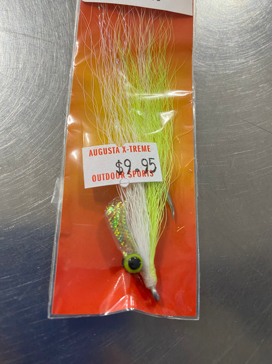 Felty's Flies Rattling Clouser White/Chartreuse 1/0