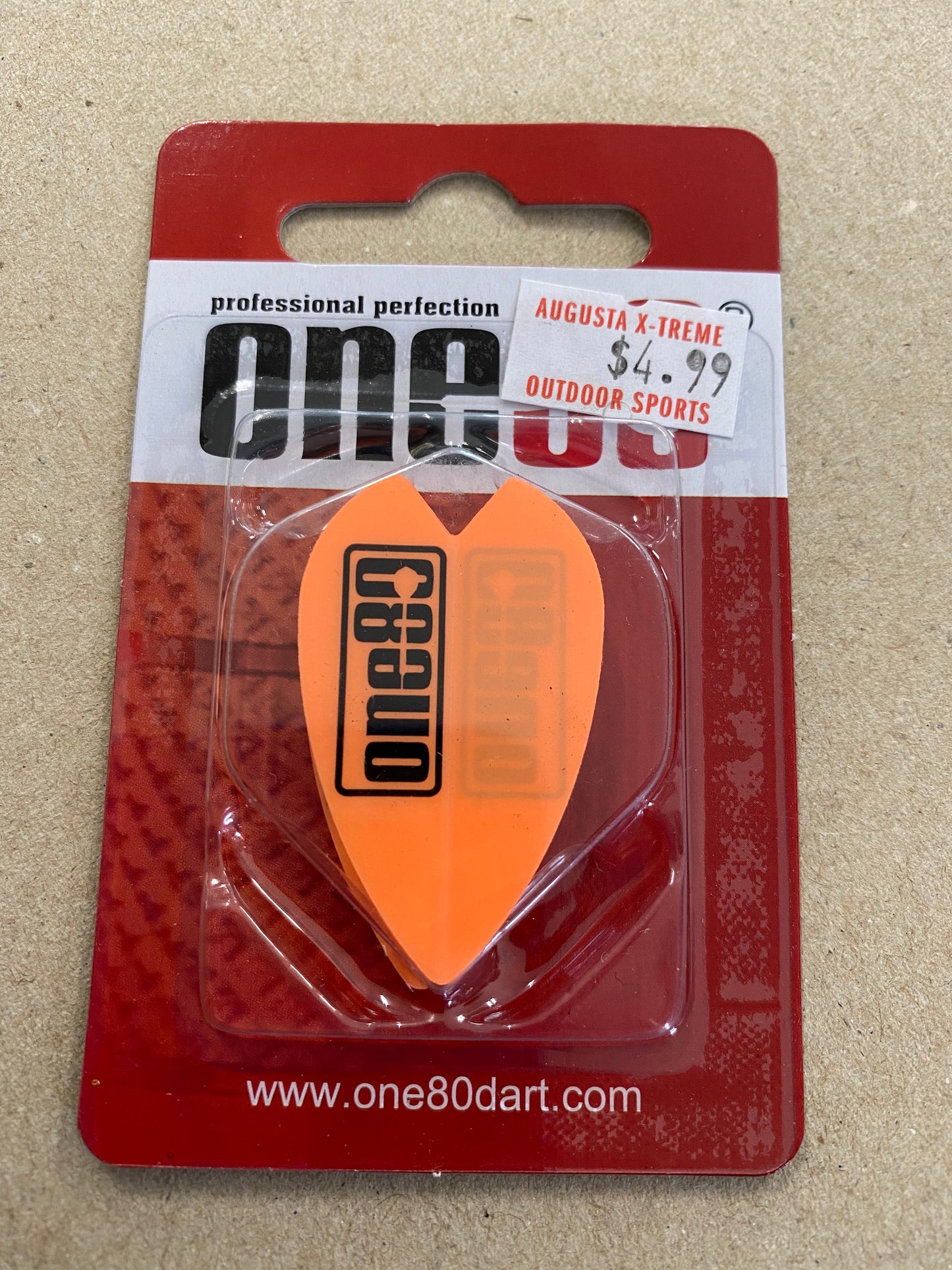 One80 Dart Flights Tear Drop Fluoro Orange