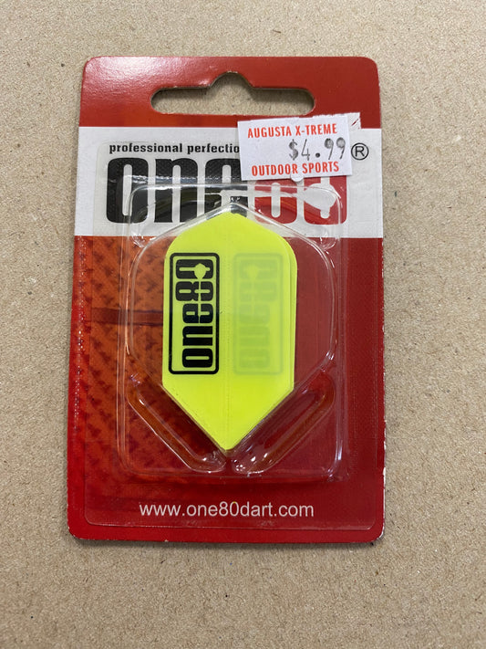 One80 Dart Flights Yellow Slim