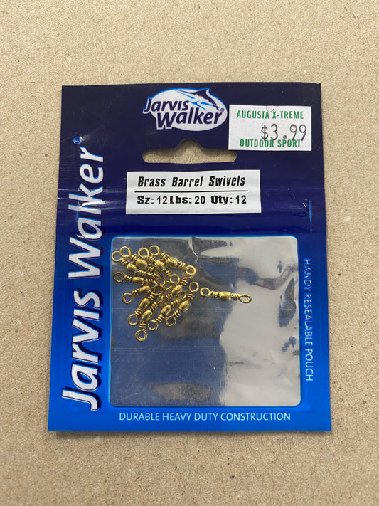 Jarvis Walker Brass Barrel Swivels Size 12 Qty 12