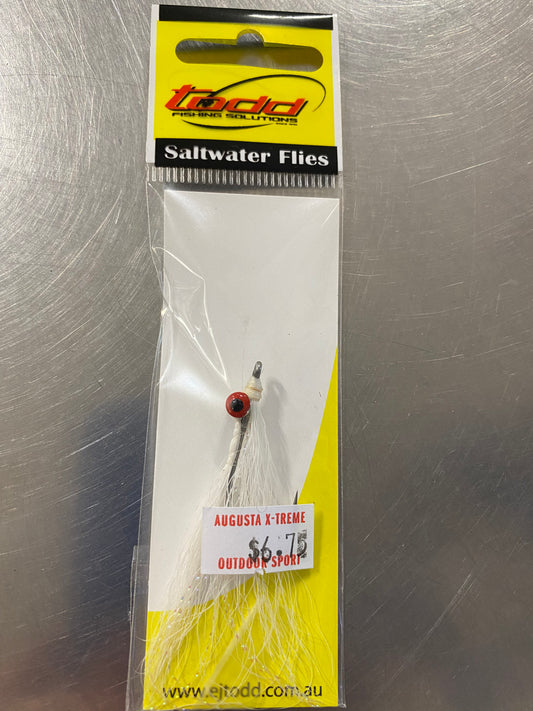 todd Saltwater Flies White Size 1