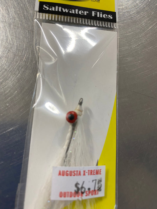 todd Saltwater Flies White Size 1