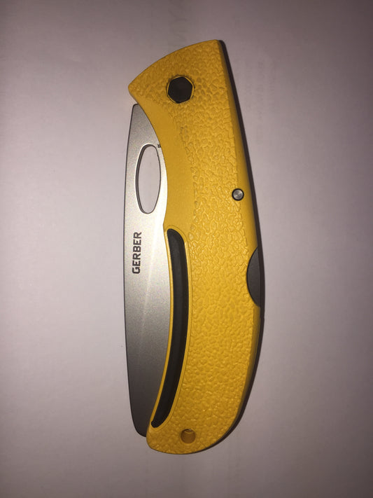 Gerber E-Z Out Rescue Serrated Knife Yellow Blunt Tip