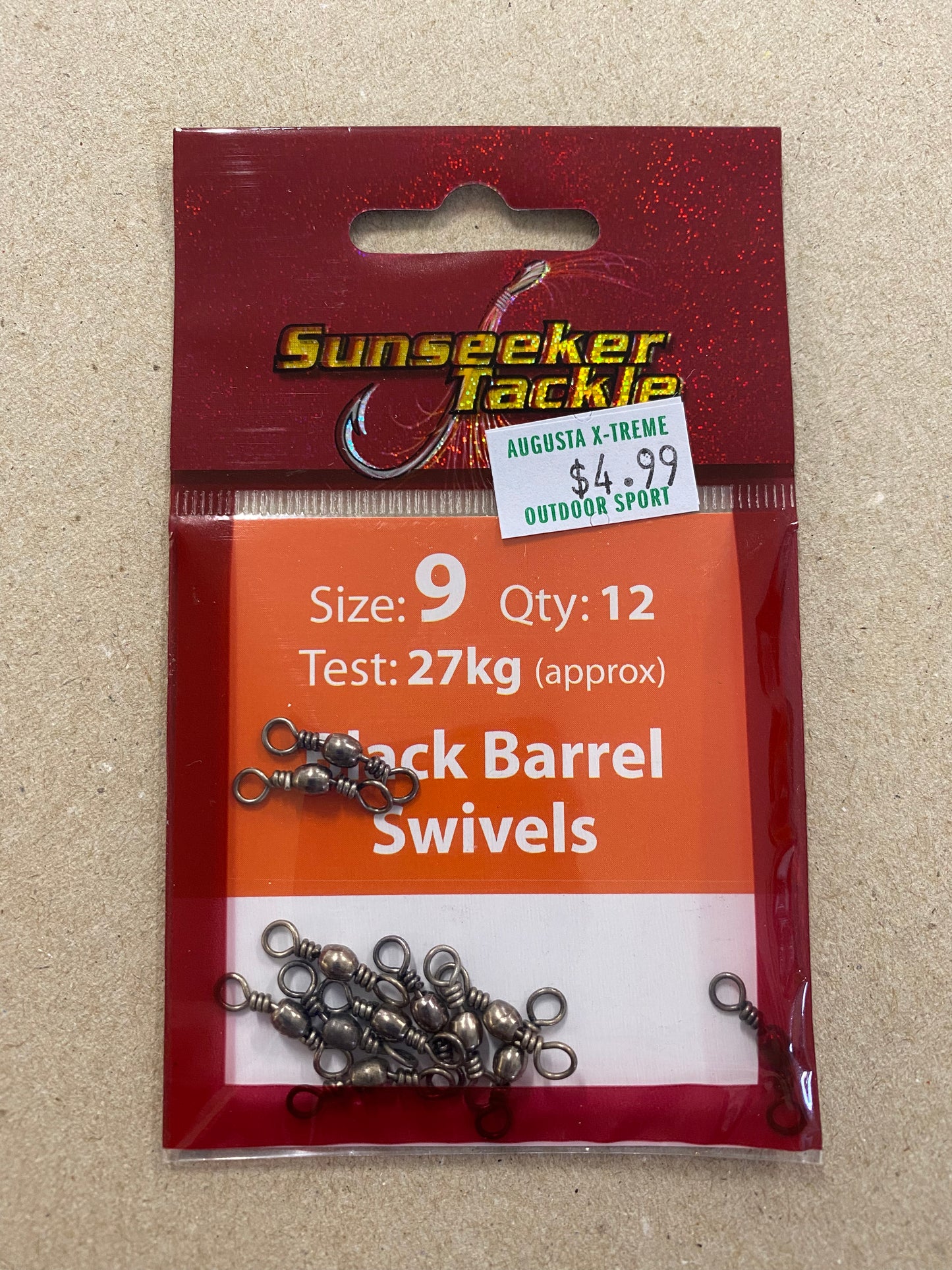 Sunseeker Swivel Black Barrel Size 1 Qty 12