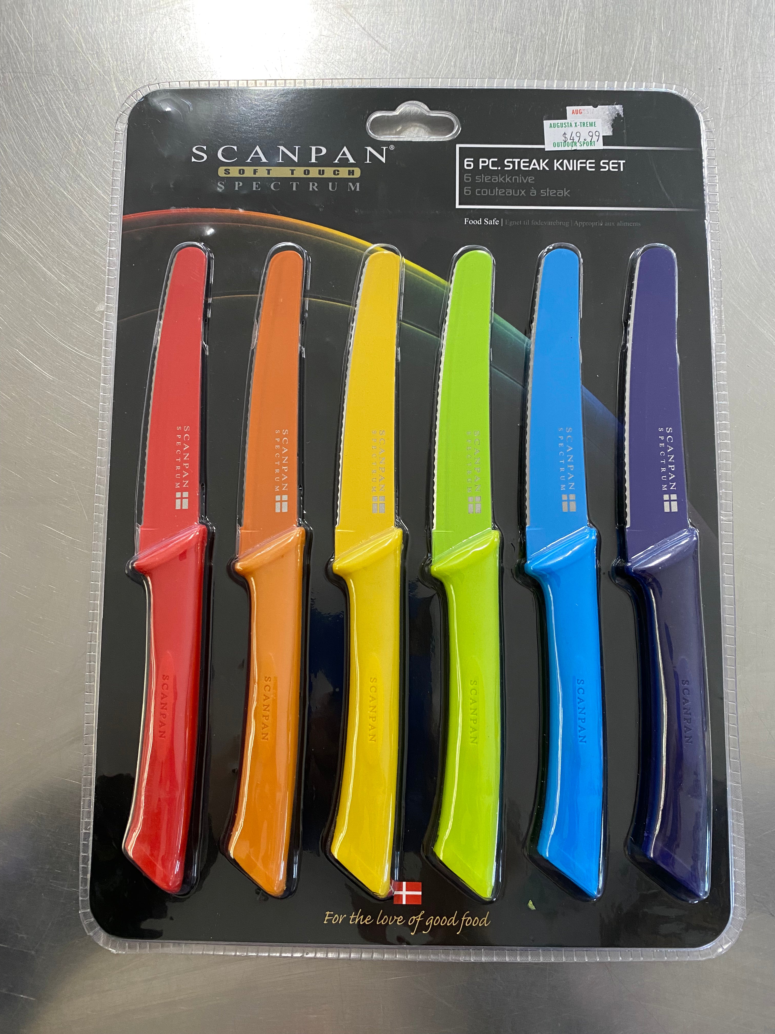 Scanpan Spectrum Black Steak Knives Set of 6