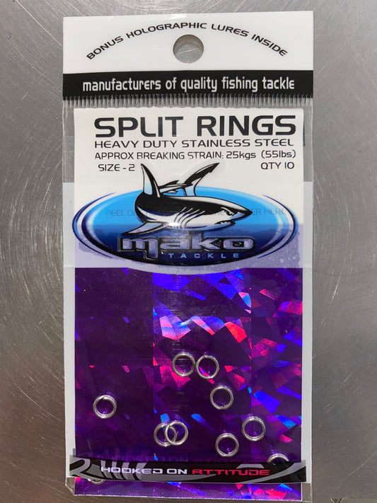 Mako Split Rings Size 7 Qty 10